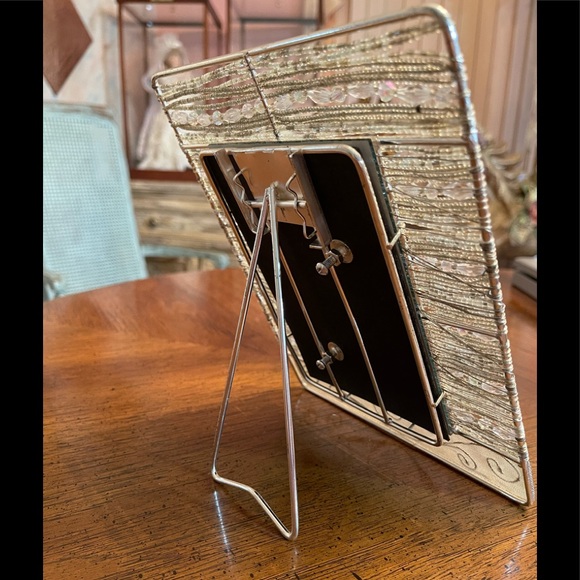 Silver Beaded Vanity Mirror - Picture 5 of 7